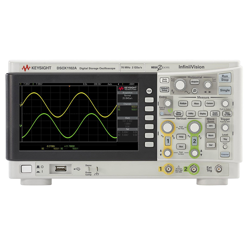 是德DSOX1102A 示波器：70/100 MHz，2 個(gè)模擬通道