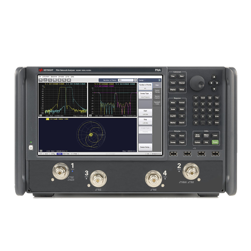 是德N5224B PNA 微波網(wǎng)絡(luò)分析儀，900 Hz/10 MHz 至 43.5 GHz