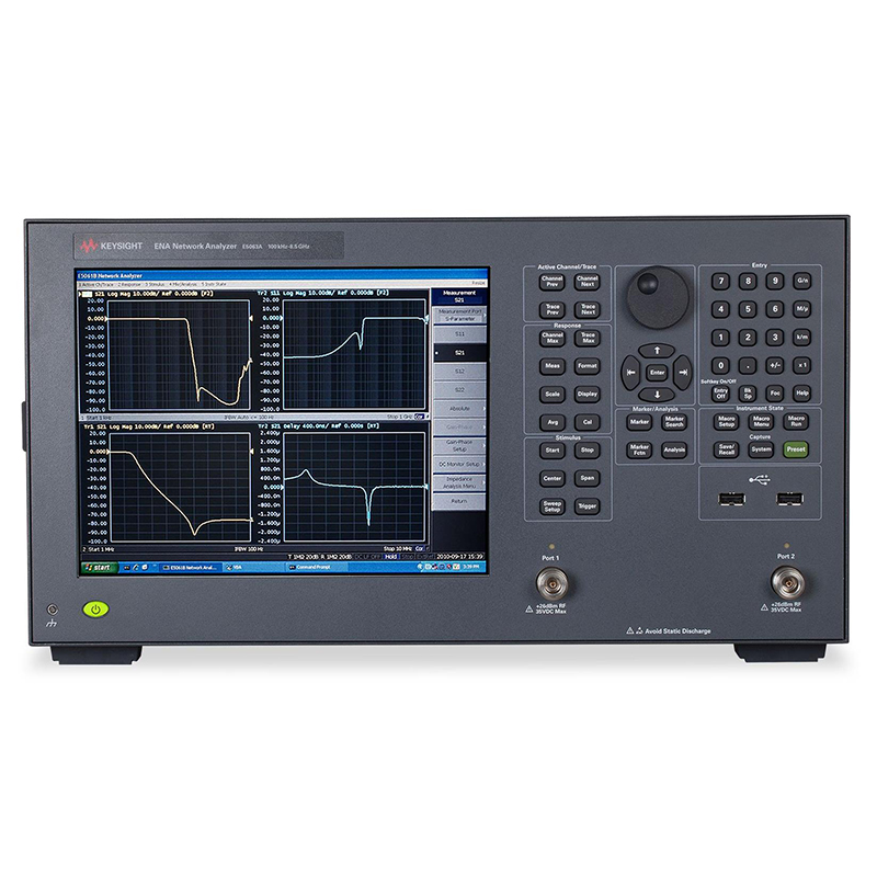 是德E5063A ENA 系列網絡分析儀，100 kHz to 500 M/1.5 G/3 G/4.5 G/6.5 G/8.5 G/14 G/18 GHz